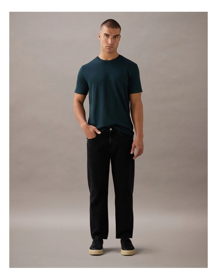 Pima Cotton T-Shirt in Nearly Navy image 4