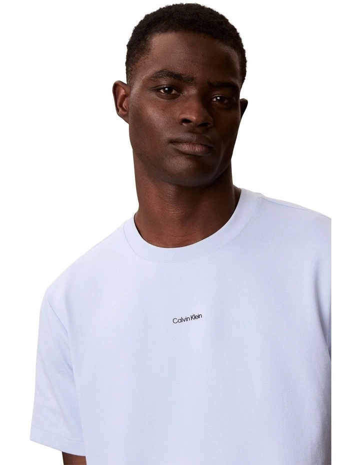 Stretch Cotton Pique Tee in Breezy Blue image 3