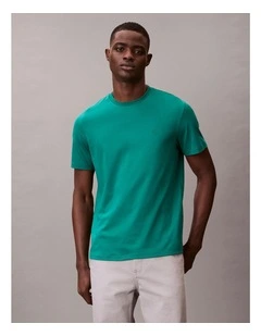 Short Sleeve Supima Chest Emroidered T-shirt in Enchanted Forest