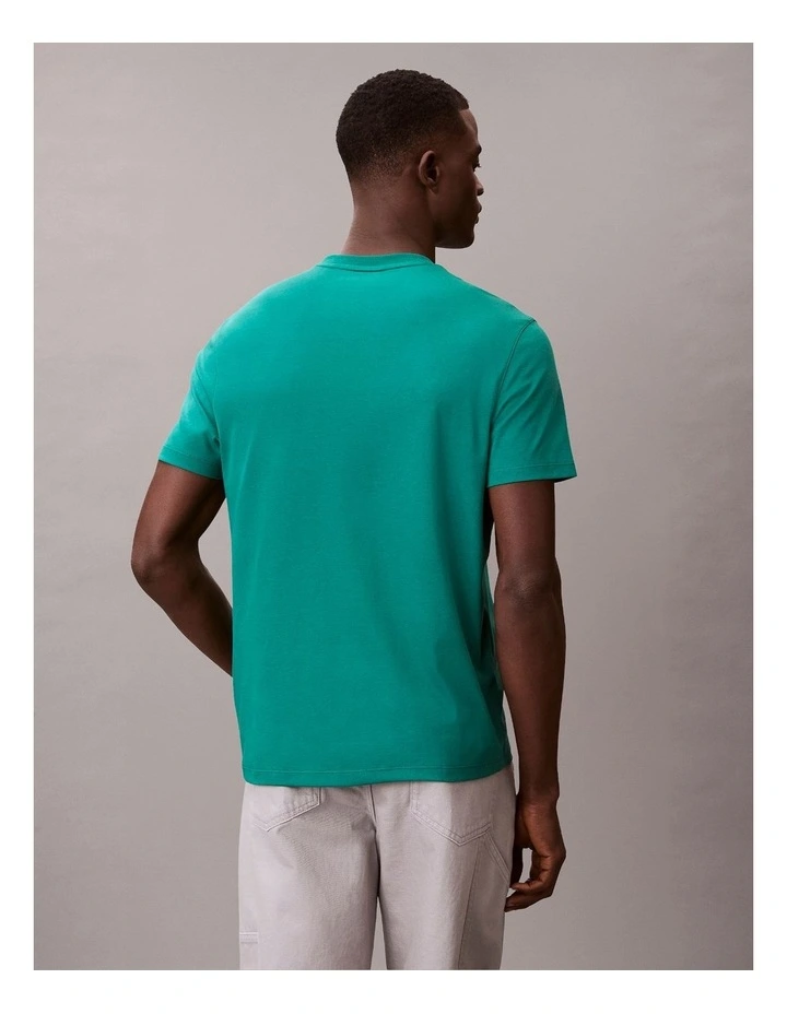 Short Sleeve Supima Chest Emroidered T-shirt in Enchanted Forest image 2