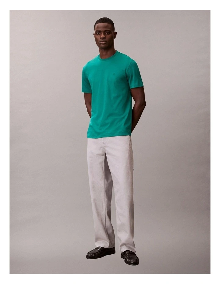 Short Sleeve Supima Chest Emroidered T-shirt in Enchanted Forest image 5