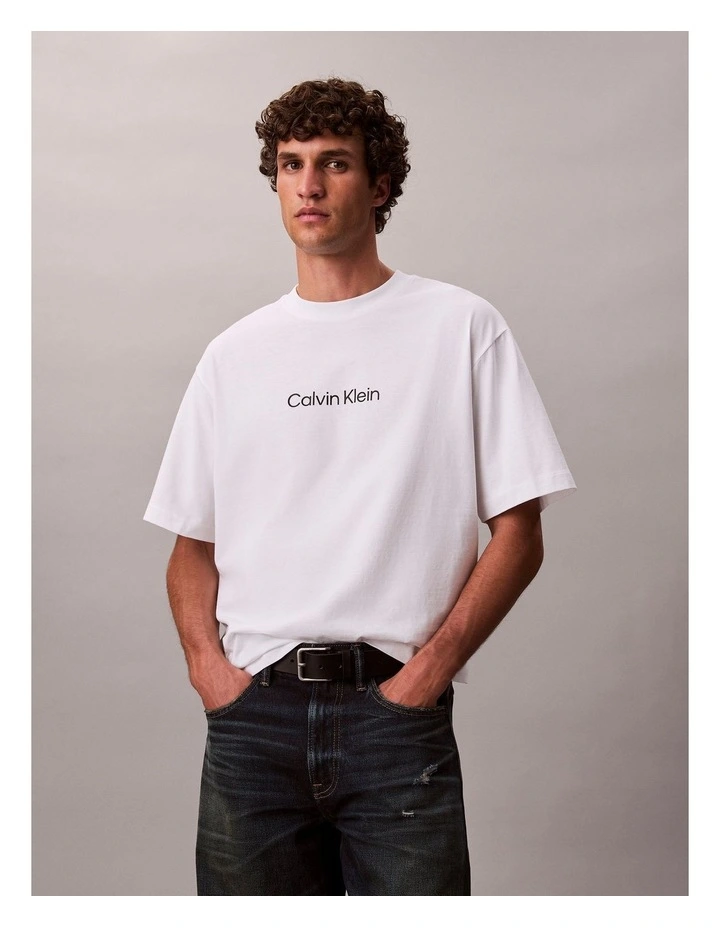 Relaxed Standard Logo T-shirt in Bright White image 3