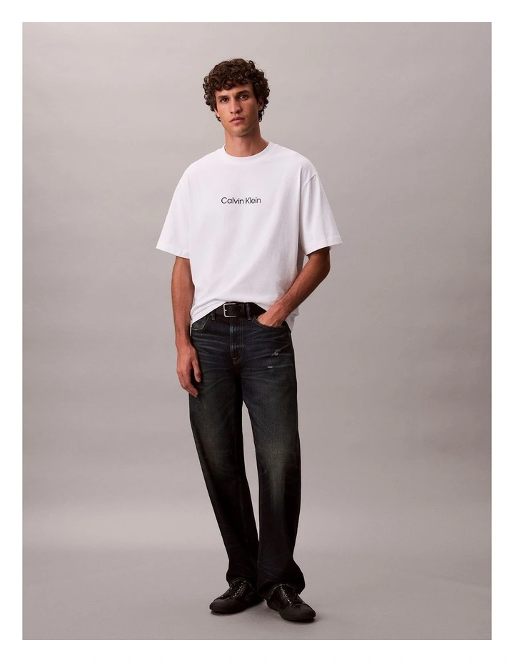 Relaxed Standard Logo T-shirt in Bright White image 5