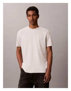 Short Sleeve Supima Chest Embroidered T-shirt in Moonstruck