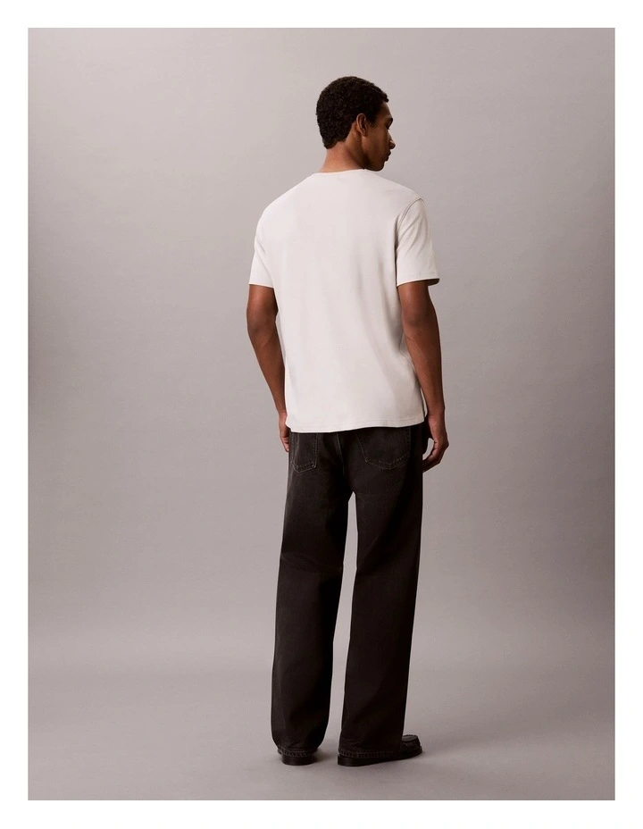 Short Sleeve Supima Chest Embroidered T-shirt in Moonstruck image 2