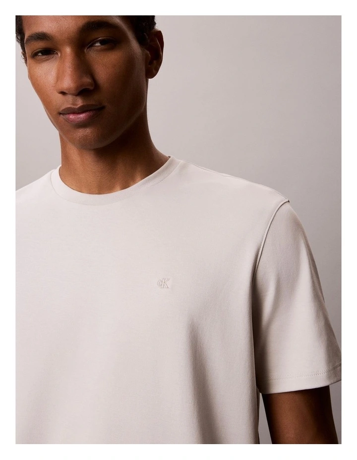 Short Sleeve Supima Chest Embroidered T-shirt in Moonstruck image 4