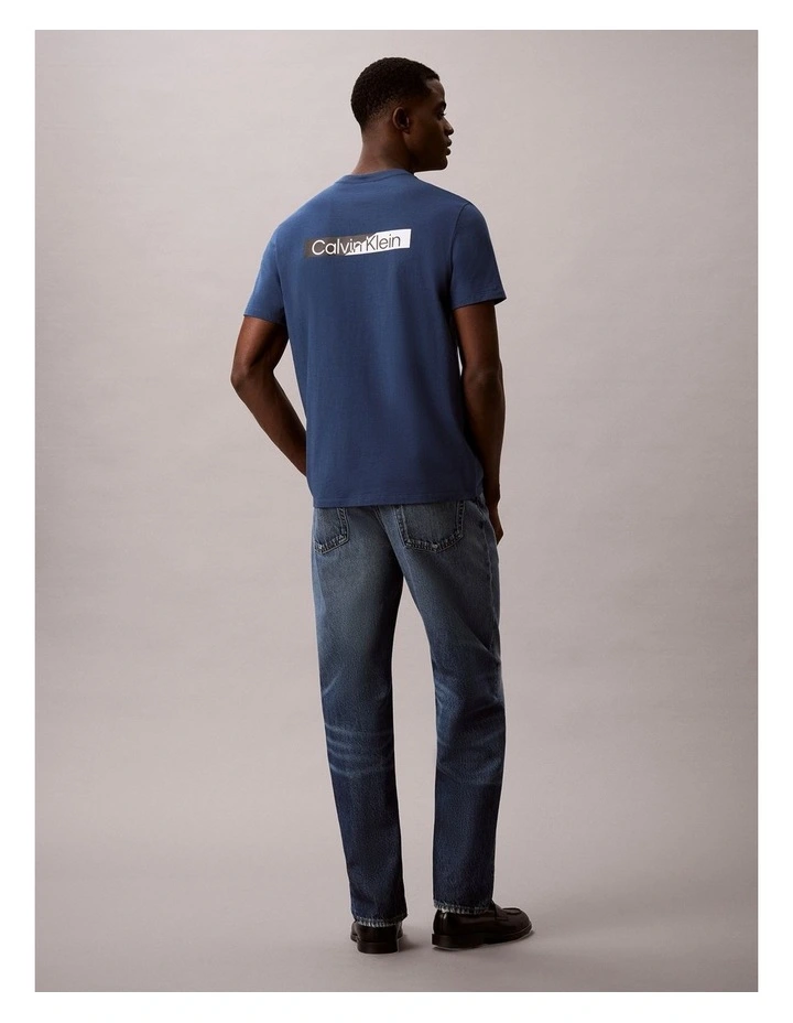 Split Standard Logo Graphic Classic TShirt in Dark Denim image 2