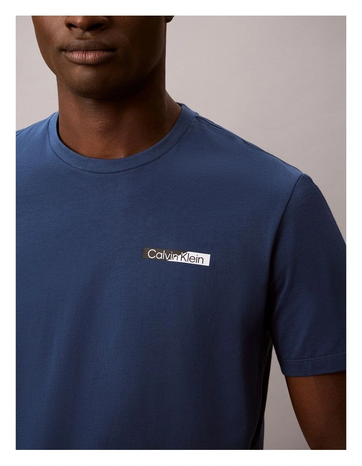 Split Standard Logo Graphic Classic TShirt in Dark Denim image 3