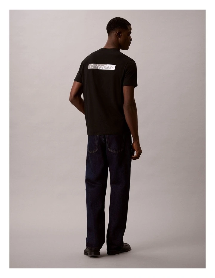 Split Standard Logo Graphic Classic TShirt in Black image 2