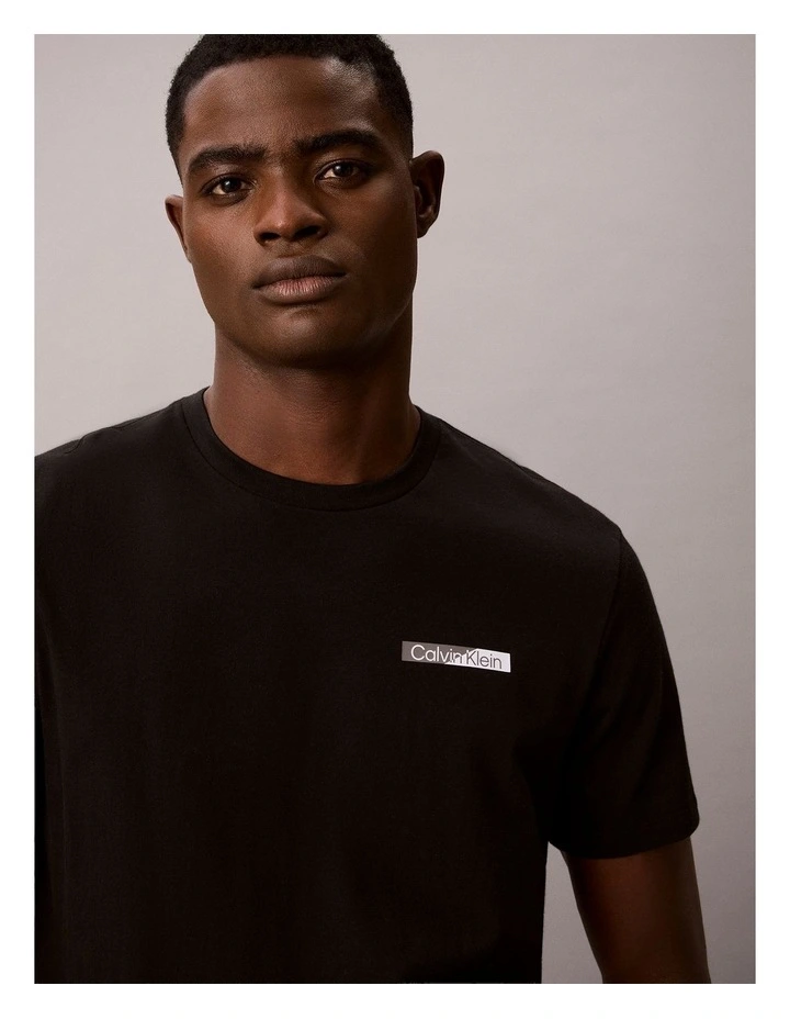 Split Standard Logo Graphic Classic TShirt in Black image 3