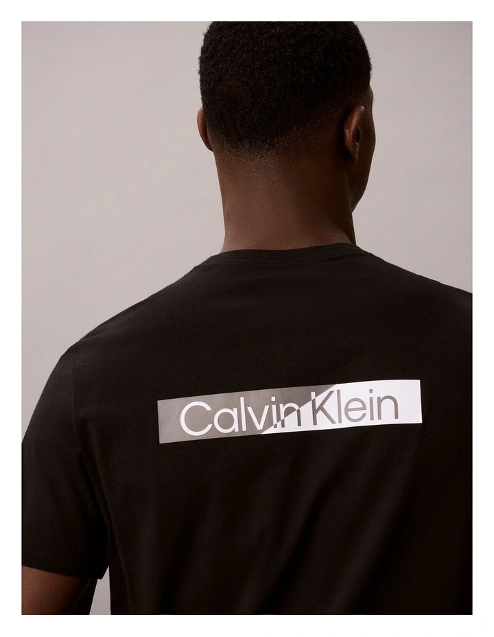 Split Standard Logo Graphic Classic TShirt in Black image 4