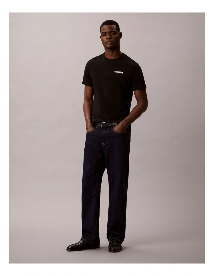 Split Standard Logo Graphic Classic TShirt in Black image 5