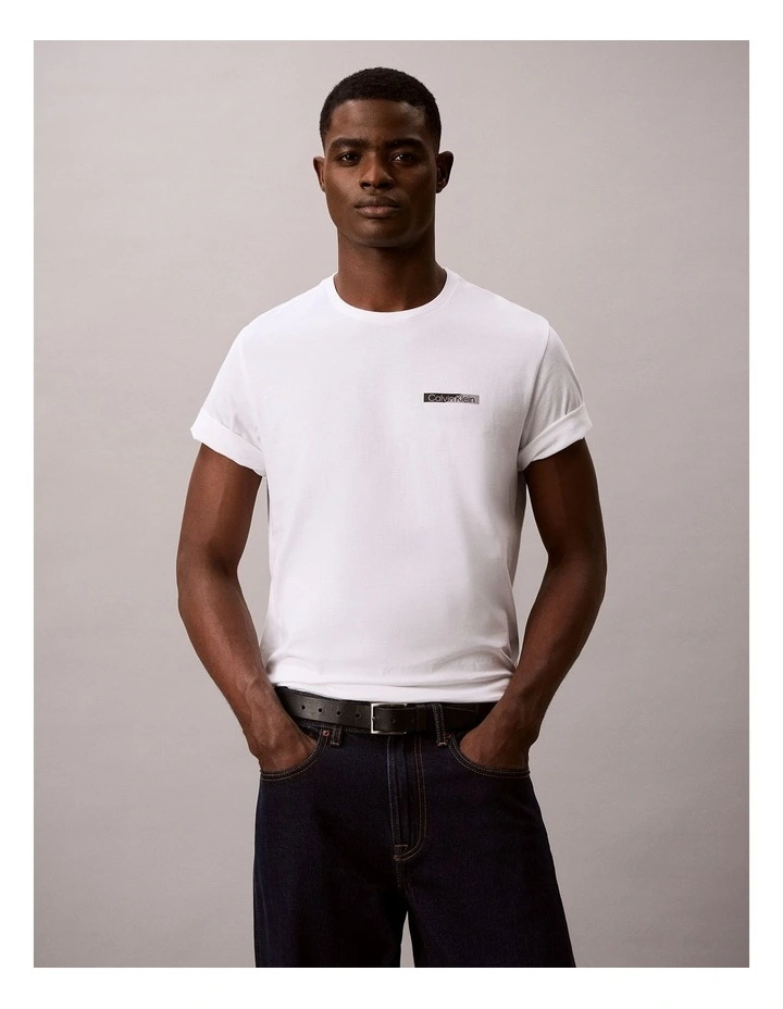 Split Standard Logo Graphic Classic TShirt in Bright White image 1
