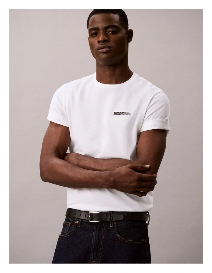 Split Standard Logo Graphic Classic TShirt in Bright White image 3