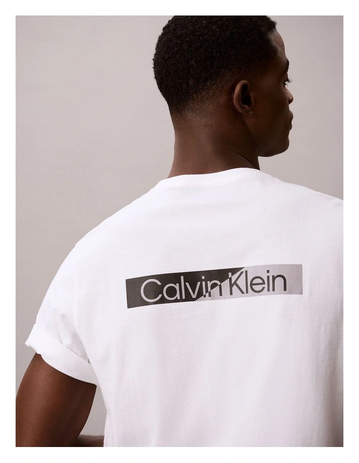 Split Standard Logo Graphic Classic TShirt in Bright White image 5