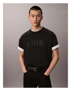Relaxed Arch Back T-Shirt in Black