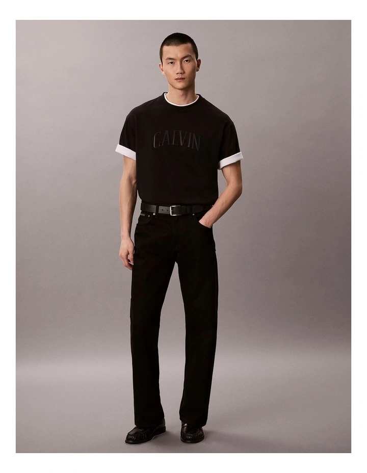 Relaxed Arch Back T-Shirt in Black image 6