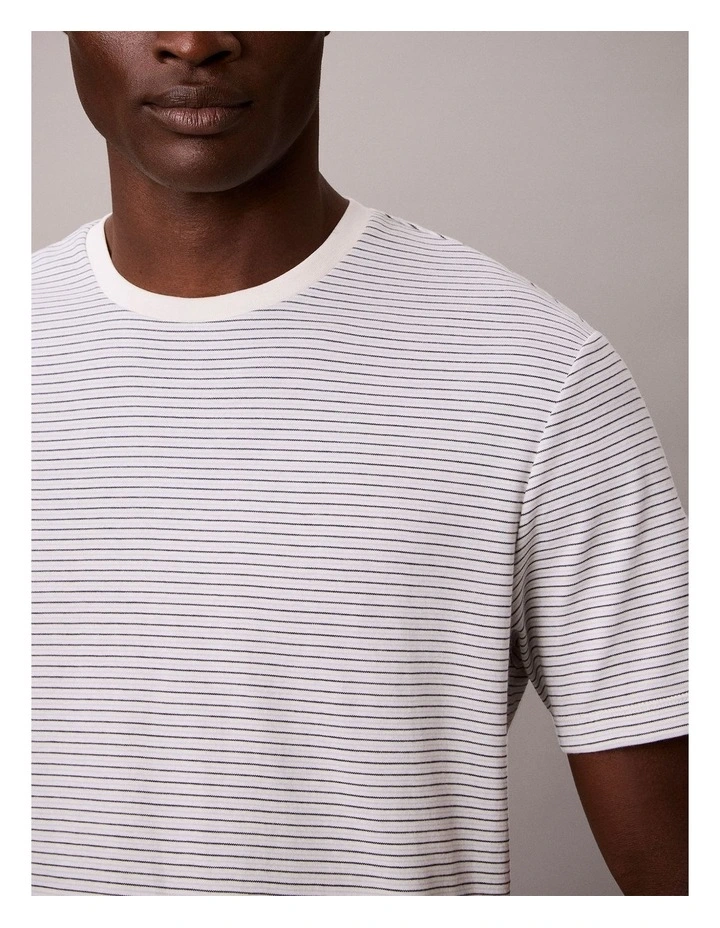 Supima Stripe T-shirt in Tofu image 4