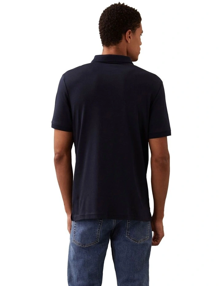 Liquid Touch Welt Zip Polo Shirt in Dark Sapphire image 2