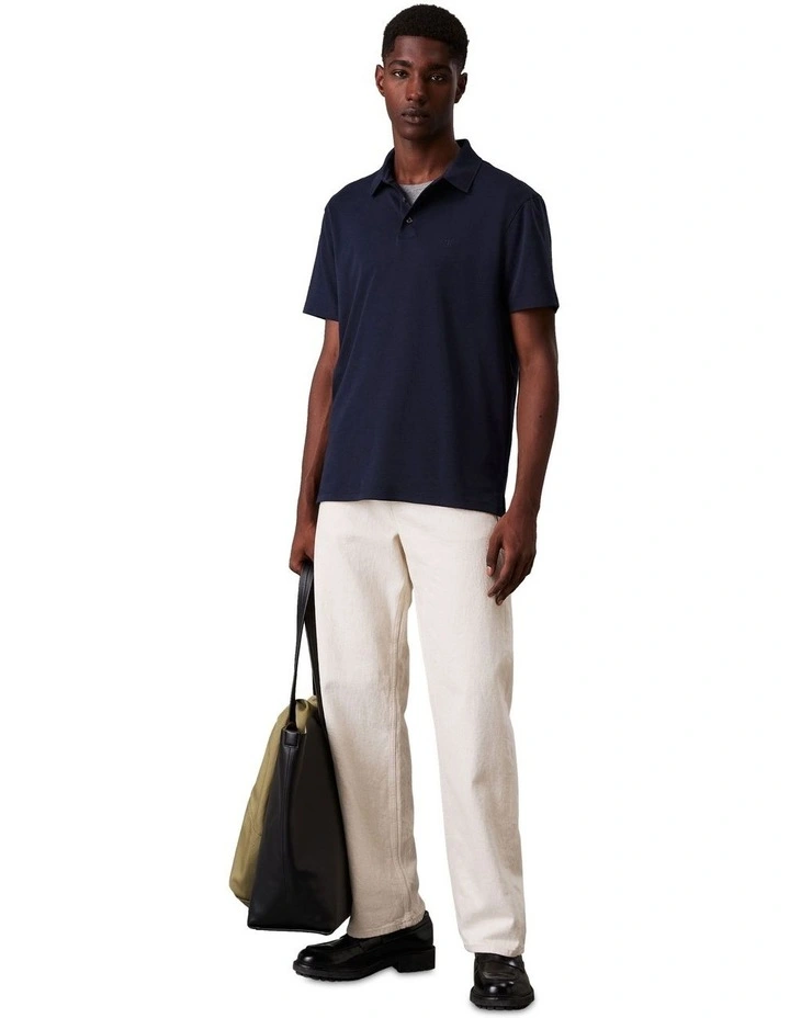 Supima Chest Embro Polo in Dark Sapphire image 4