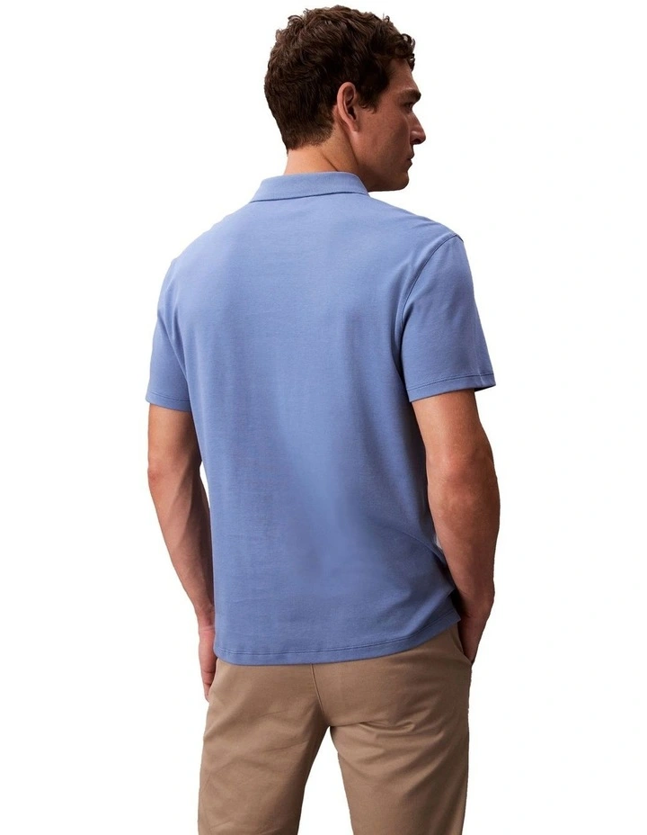 Supima Chest Embro Polo Dull Nile Blue image 2