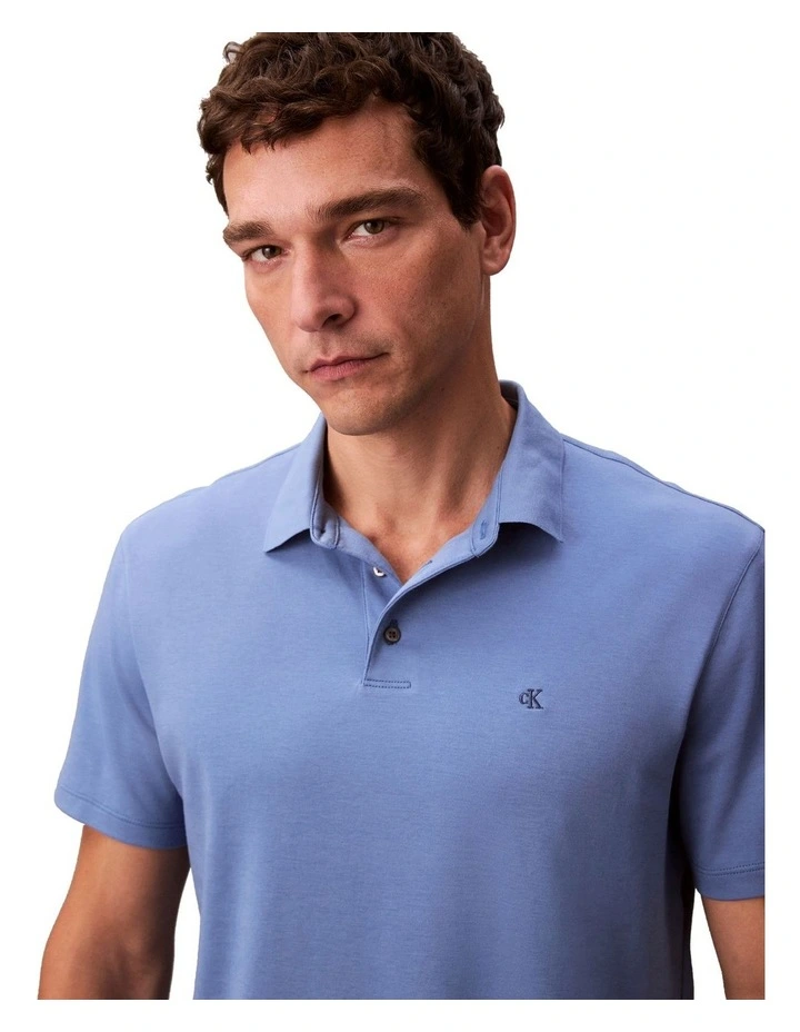 Supima Chest Embro Polo Dull Nile Blue image 5