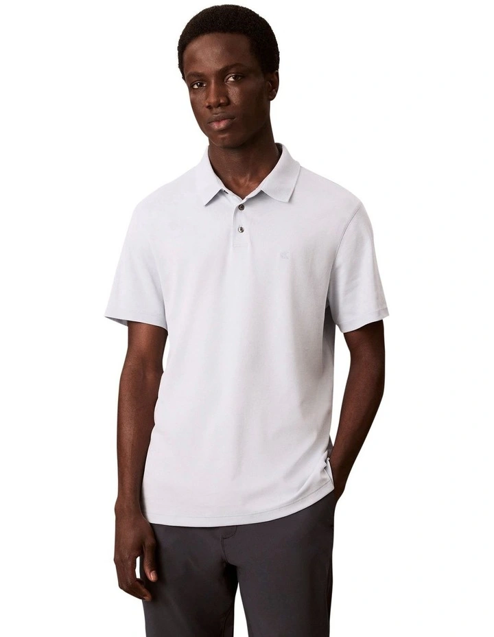 Supima Chest Embro Polo Shirt in Blue image 1