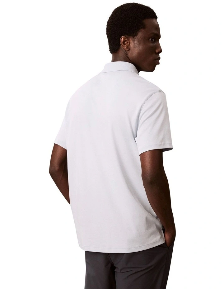 Supima Chest Embro Polo Shirt in Blue image 2