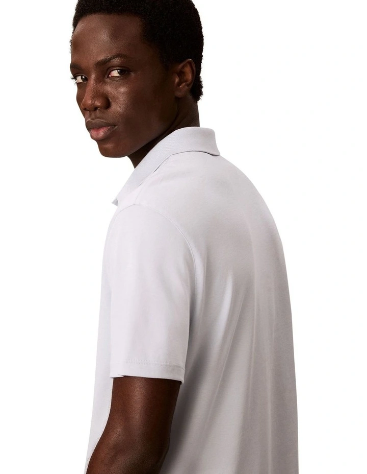 Supima Chest Embro Polo Shirt in Blue image 4
