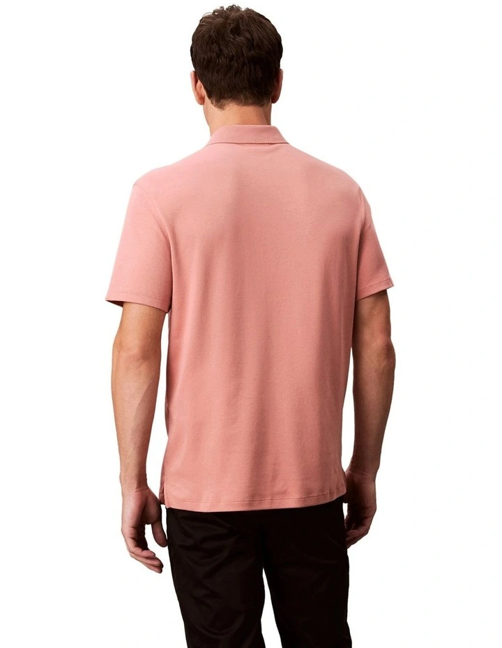 Supima Chest Embro Polo Shirt in Sunset Rose image 2