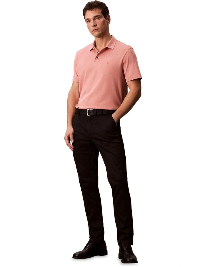 Supima Chest Embro Polo Shirt in Sunset Rose image 5