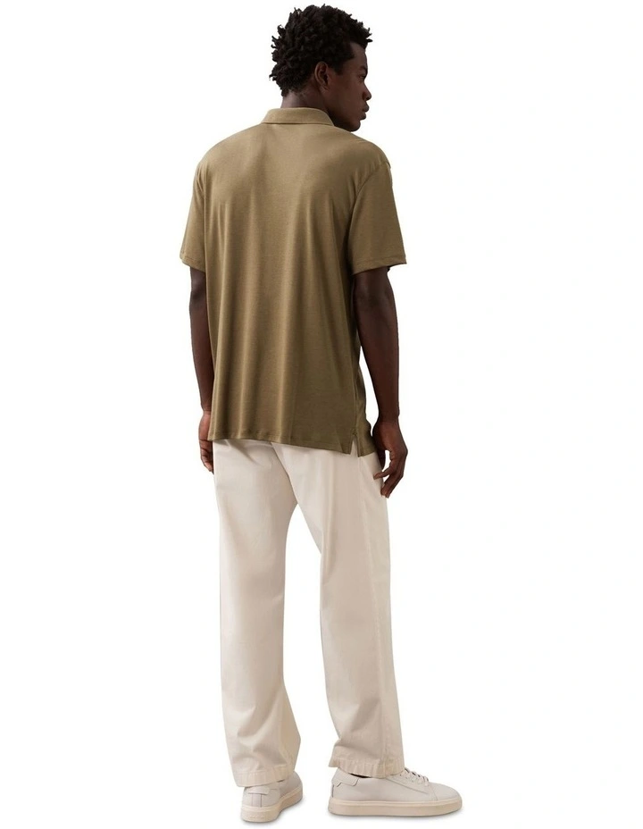 Supima Chest Embroidery Polo in Capers image 2