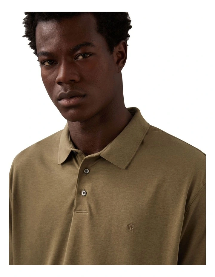 Supima Chest Embroidery Polo in Capers image 3