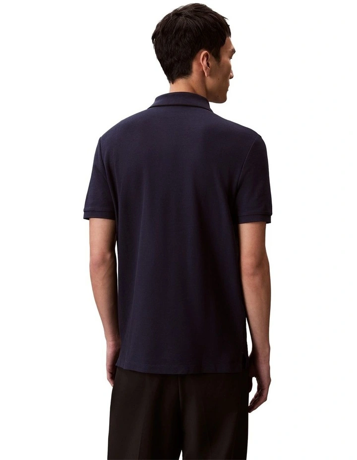 Refined Pique Tipped Classic Polo Shirt in Dark Sapphire image 2