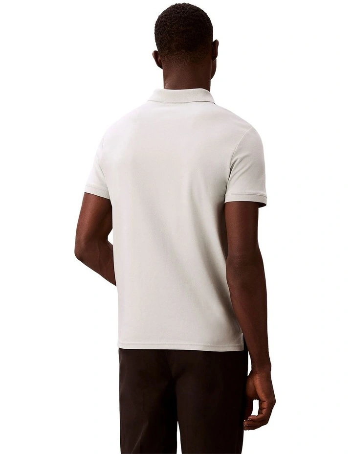Short Sleeve Slim Refined Pique Polo Shirt in Pale Meadow image 2