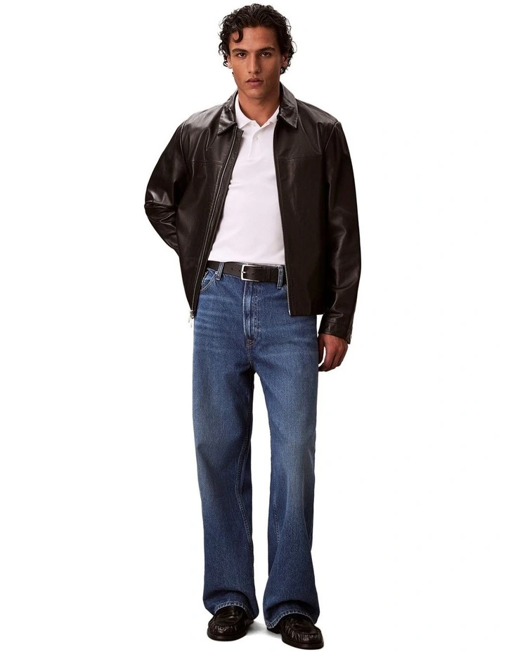 Short Sleeve Slim Refined Pique Polo Shirt in Bright White image 4