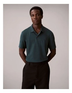 Pima Cotton Polo Shirt in French Blue