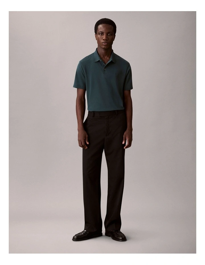 Pima Cotton Polo Shirt in French Blue image 5