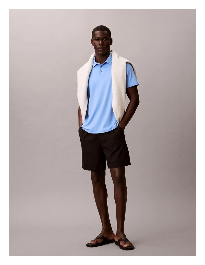 Short Sleeve Supima Chest Embroidered Polo in Blue Descent image 5