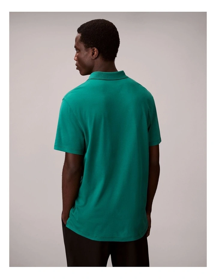 Short Sleeve Supima Chest Embroidered Polo in Enchanted Forest image 3