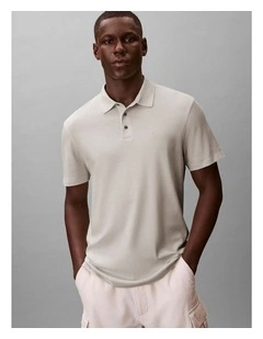 Short Sleeve Supima Chest Embroidered Polo in Shadow