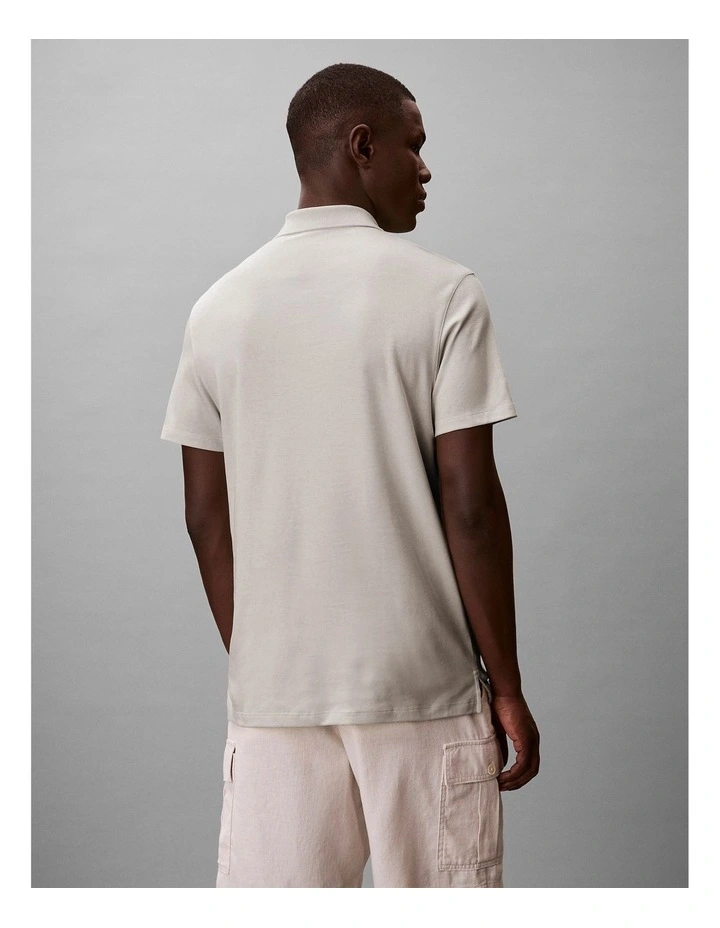 Short Sleeve Supima Chest Embroidered Polo in Shadow image 2
