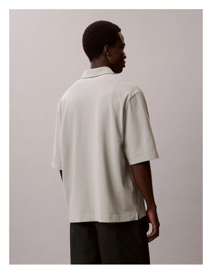 Short Sleeve Supima Chest Embroidered Polo in Shadow image 2