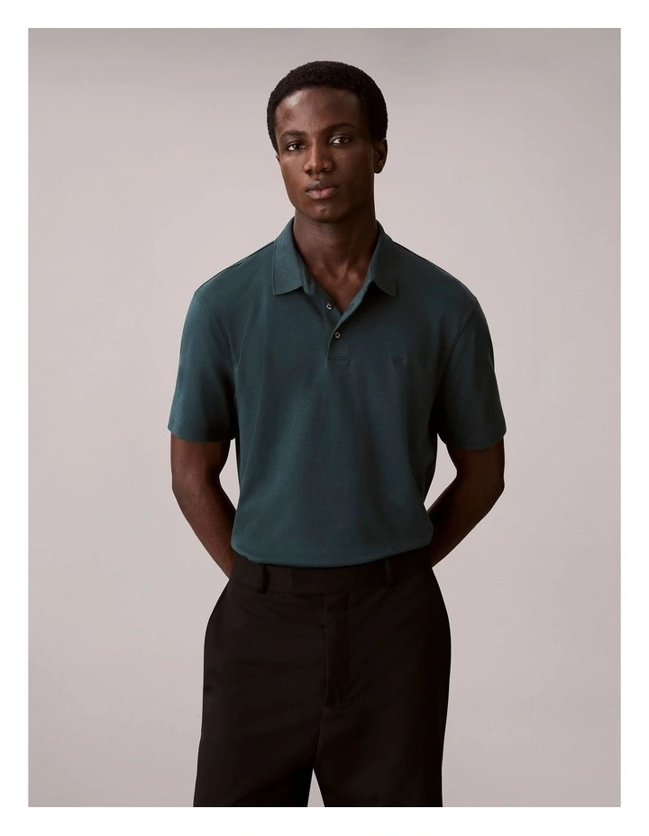 Short Sleeve Supima Chest Embroidered Polo in Nearly Navy image 1