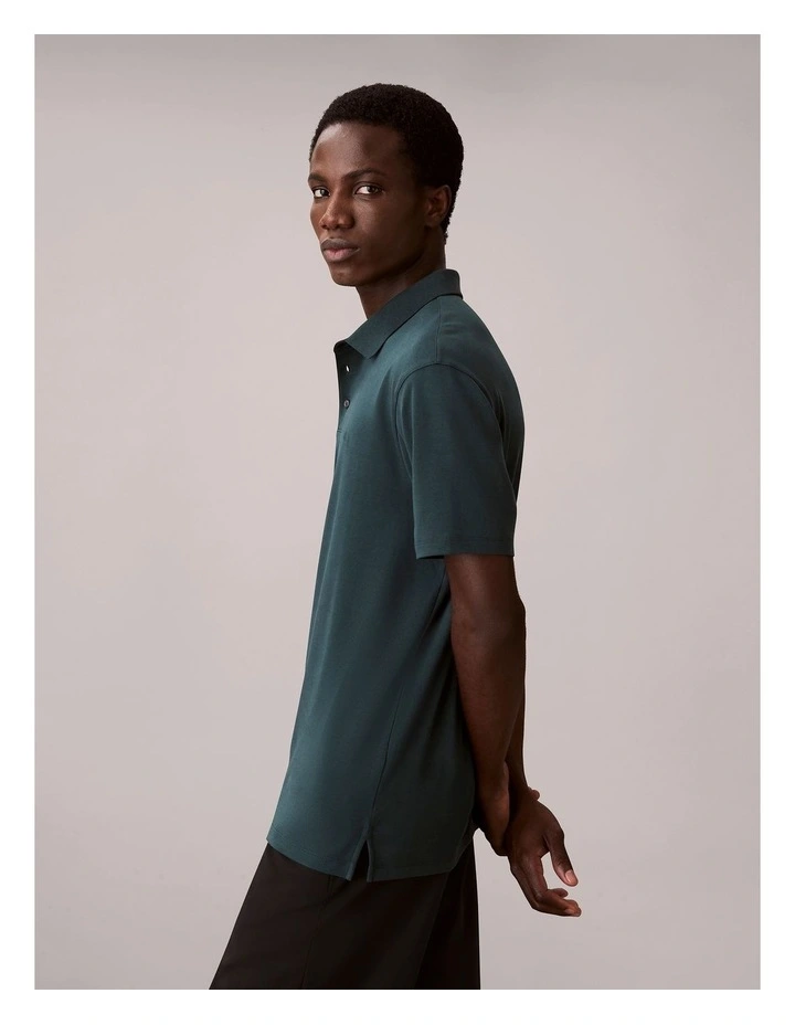 Short Sleeve Supima Chest Embroidered Polo in Nearly Navy image 3