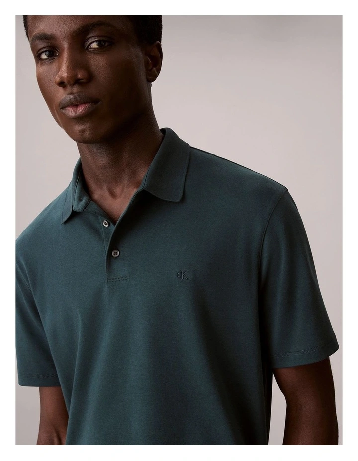 Short Sleeve Supima Chest Embroidered Polo in Nearly Navy image 4