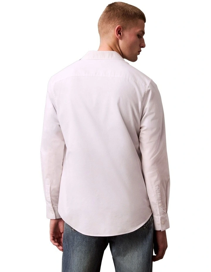 Solid Oxford Classic Long Sleeve Shirt in Brilliant White image 2