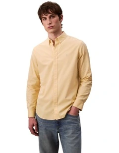 Solid Oxford Classic Long Sleeve Shirt in Sunlight