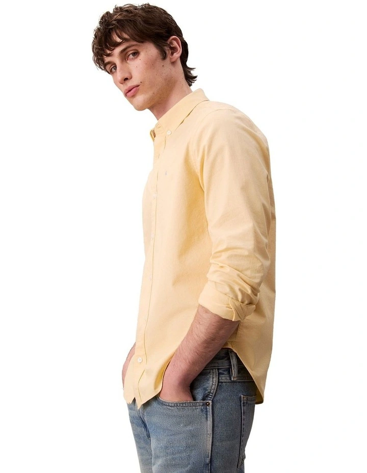 Solid Oxford Classic Long Sleeve Shirt in Sunlight image 3