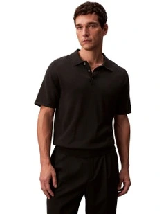 Supima Cotton Polo Shirt in Black